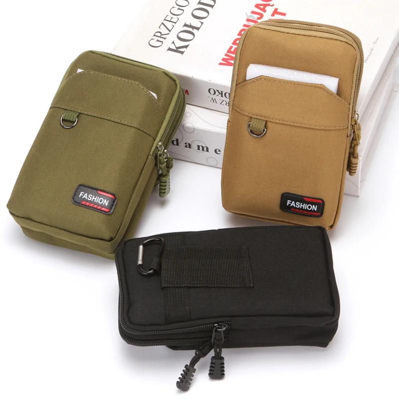Double Layer Nylon Waist Bag Outdoor Waist Fanny Pack Men Phone Pouch Camping Hunting Waist Bag Purses Belt Bag