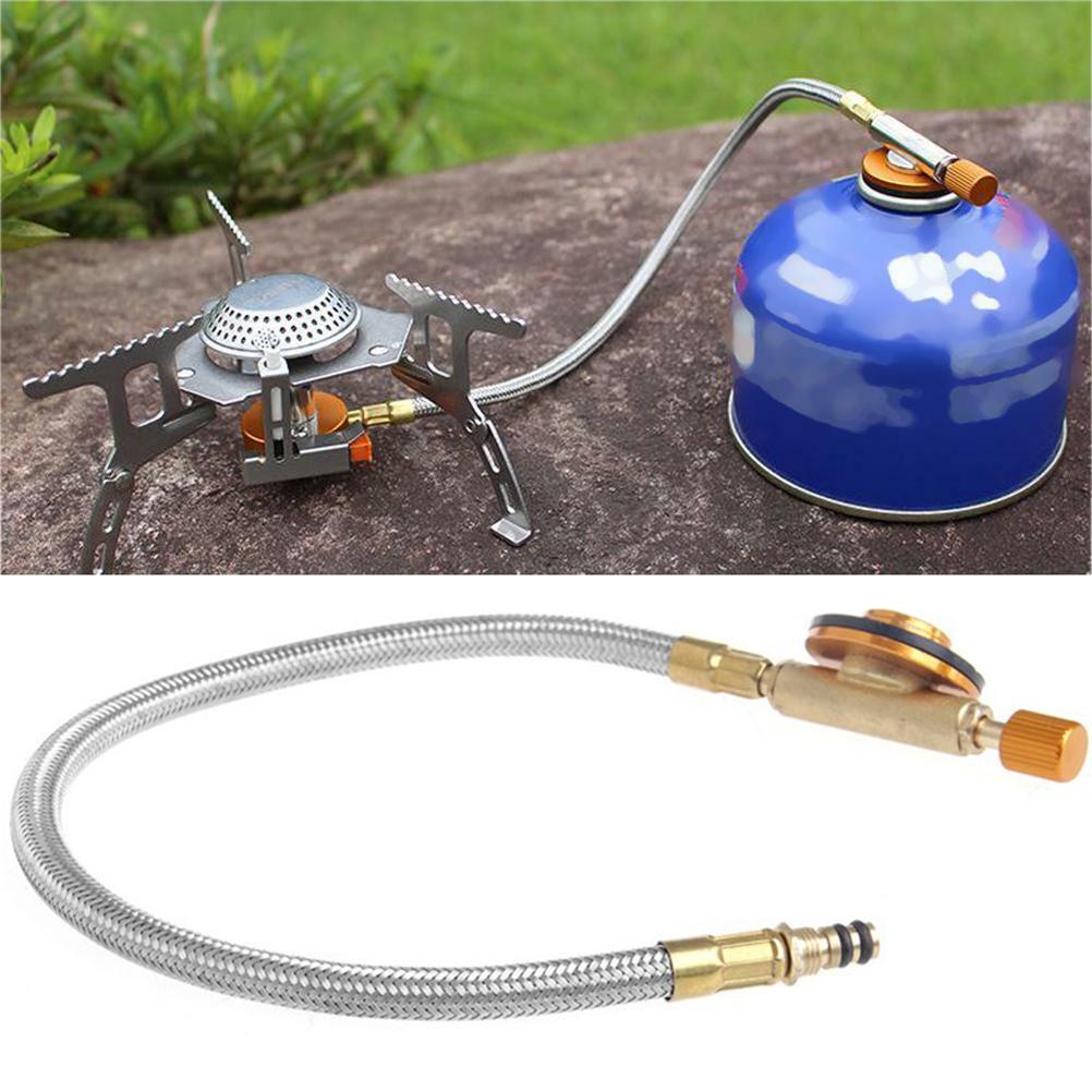 Stove Furnace Connector Head Gas Tank Adapter Valve for Outdoor Camping Barbecue