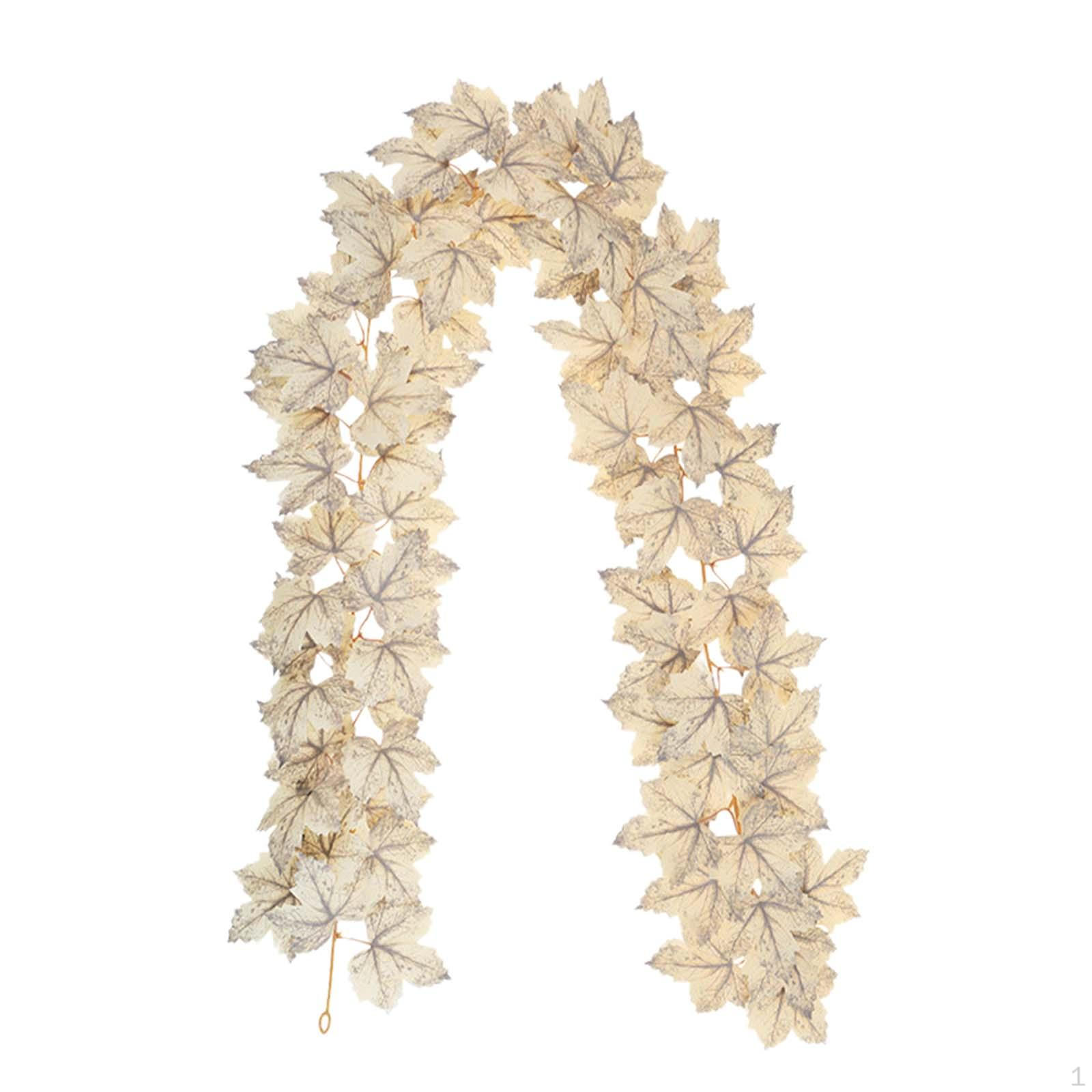 

Венок на Хэллоуин из кленовых листьев, лоза 1,75 м для домашнего декора, гирлянда, настенное украшение для гостиных Style A