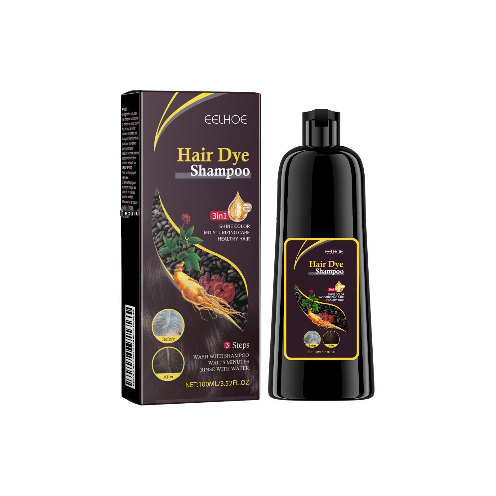 

EELHOE Black Hair Shampoo with He Shou Wu Extract for Nourishing, Smoothing, and Volumizing Beautiful Hair.