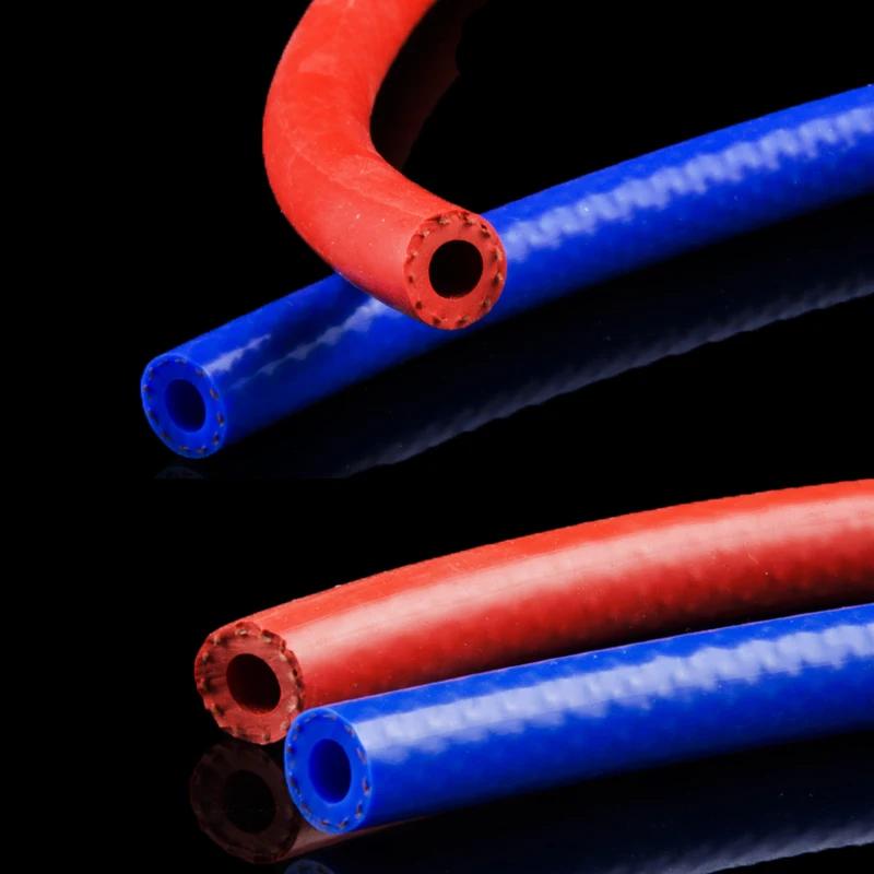1M 6/8/10/12mm Silicone Hose Automobile Heater Water Pipe Engine High Temperature Vacuum Pipe Double Layer Interwoven Wire Hose
