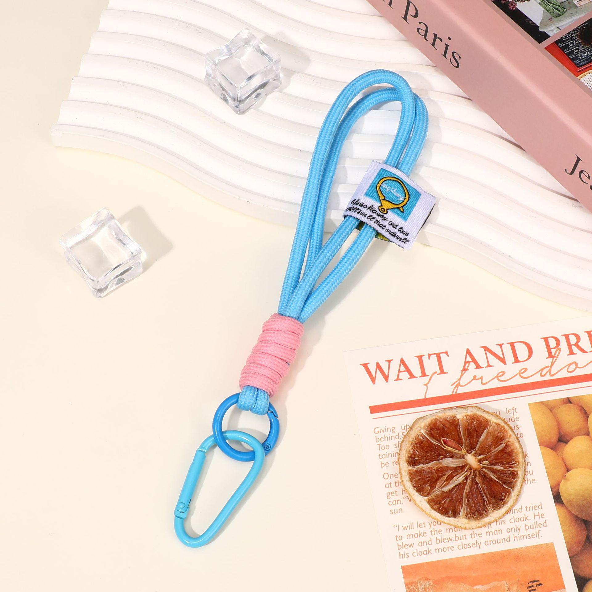 

Наручний стиль Кольоровий блок Брелок-шнурок: Короткий рюкзак або підвіска для телефону проти втрати для чоловіків та жінок небо синє кольору