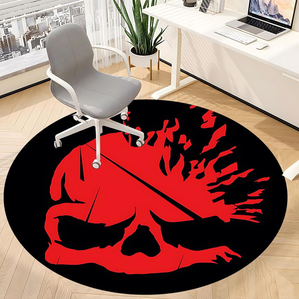 1pc Left 4 Dead Carpet, Round Non-Slip Durable Large Size Office Carpet, Suitable for Office,yy250908040