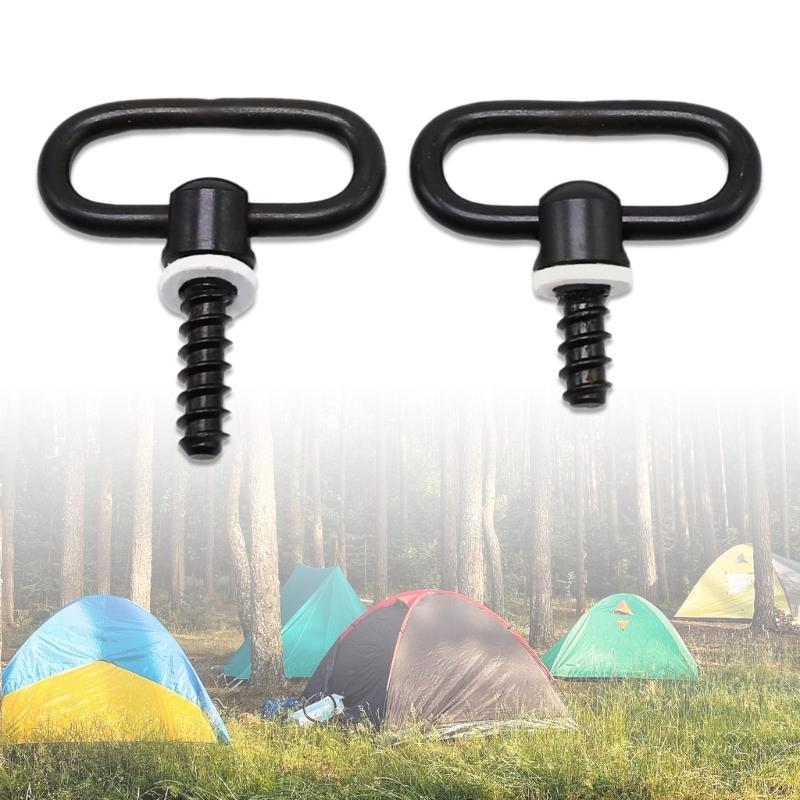 2Pcs Tactically Strap Buckle Quick  Detachs Sling Swivels Screws Metal Flat Hoop Screw Hunting Part Easily To Use