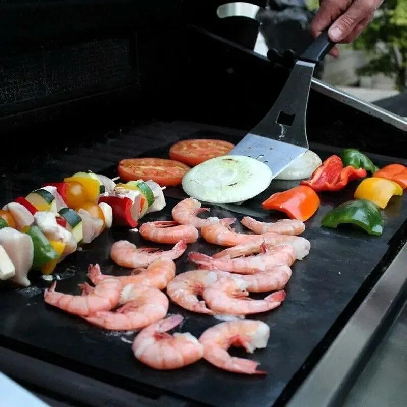 Oven Bottom Liners Non Stick Barbecue Grill Mats Reusable Kitchen Toaster Liner Air Fryer Cooking Heat Resistant Baking Paper