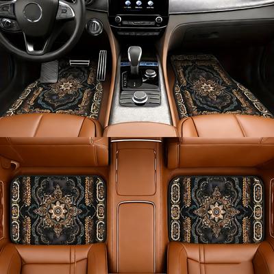Alfombrillas para Coche, Diseño Bohemio, Alfombrillas Universales para Coche, Antideslizantes y Resistentes a las Manchas, Fáciles de Limpiar, Accesorios para el Interior del Coche