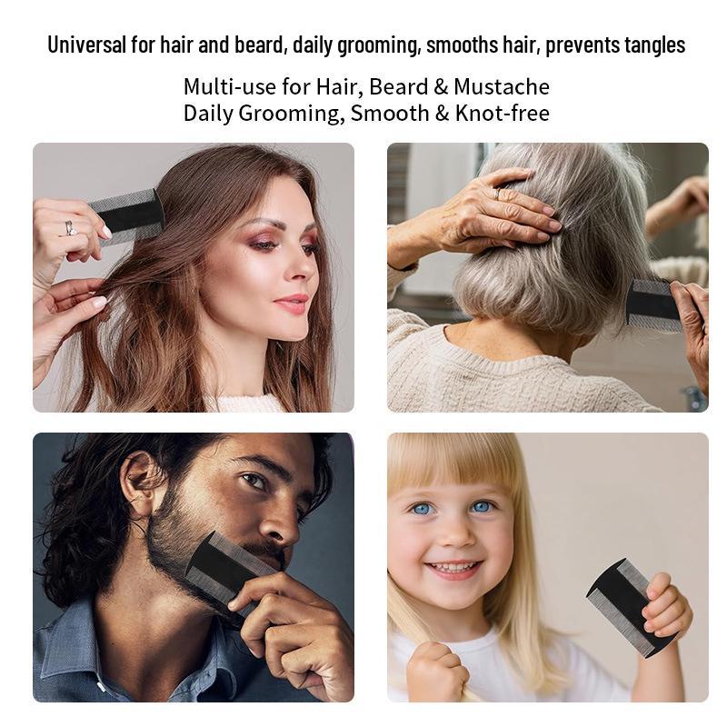 Dual-Sided Fine-Tooth Comb for Dandruff, Lice Removal, and Massage