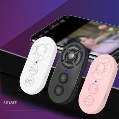 Mando a distancia recargable compatible con Bluetooth, 7 botones, inalámbrico, para teléfono móvil, para selfies, para pasar páginas de vídeo