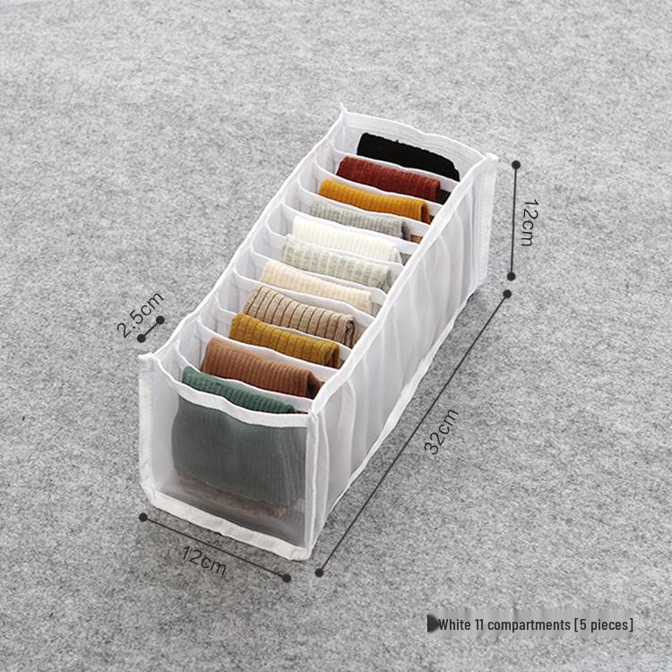 Underwear Storage Box: Foldable Organizer for Bras, Panties, and Socks with Dividers for Women's Drawers