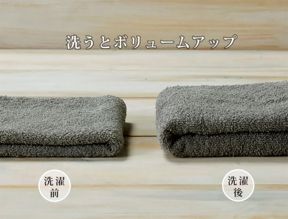 Set of 10 Professional Face Towels, 240 Momme, Made In Japan, Senshu Towels (Approx. 33 X 90cm), Beige