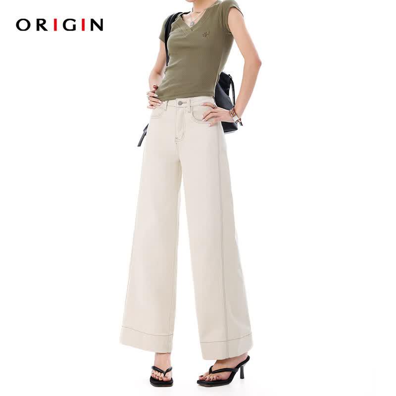 ORIGIN Women s High-Waist Wide-Leg Cropped Jeans M