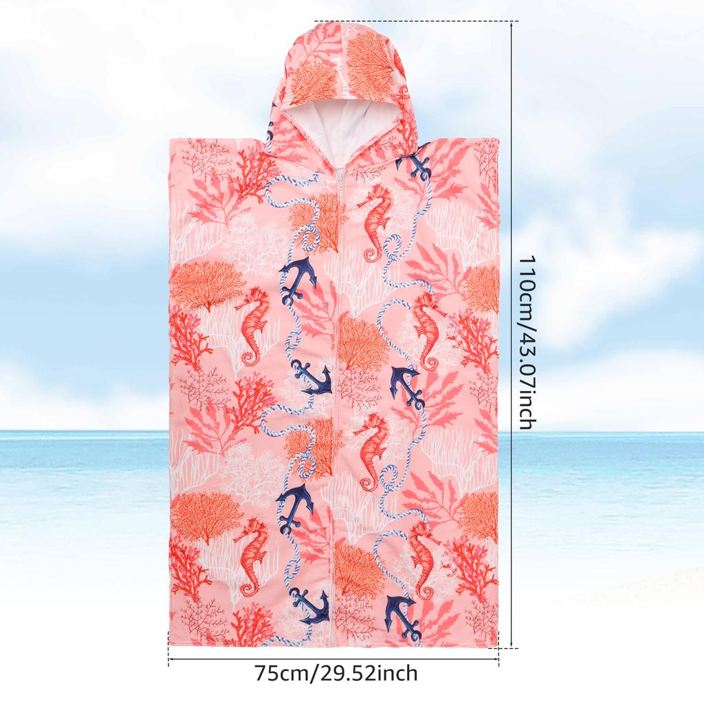 Unisex Surf Poncho Towel Poncho Soft Microfiber Bathrobe Ponchos Robe Quick-Dry Towel Hoodie Swim Towel Beach Poncho For Adults