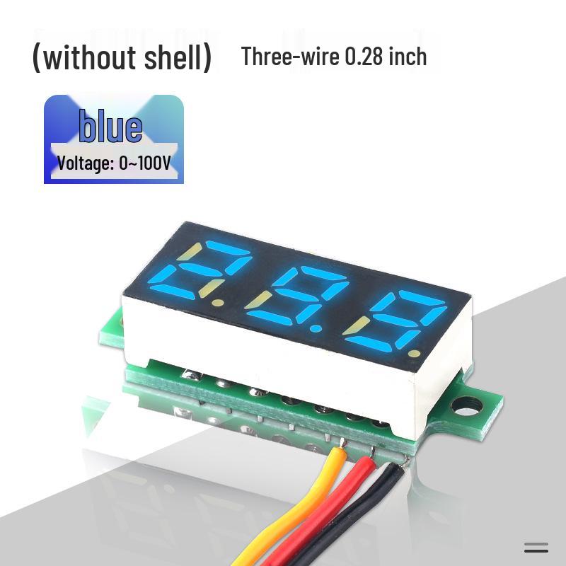 Digital Voltmeter Head: 0.28/0.36/0.56 Inch, 30V-120V, Two/Three-wire Options, With/Without Shell