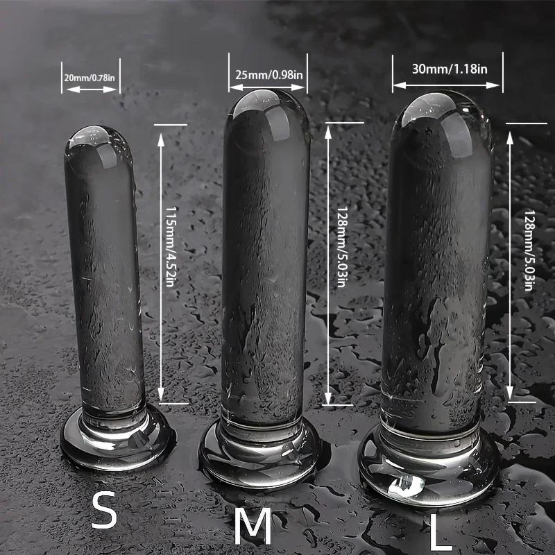 Transparent  Anal Plug Dildo Adult Sex Toys Shape Butt Plug Dildos  Anal Pleasure Sex Toys Anal Trainer For Women&Men Couple
