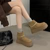 Premium Sense Retro and Thin Thick-soled Short Boots Women's 2025 New Autumn Versatile Small Height-increasing Suede Martin Boots
