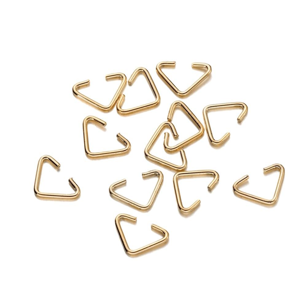100pcs 6x9mm Iron Triangle Clasps Buckle Loops Connectors Clasps Hooks for DIY Bracelet NecklaceJewelry Making Accessories