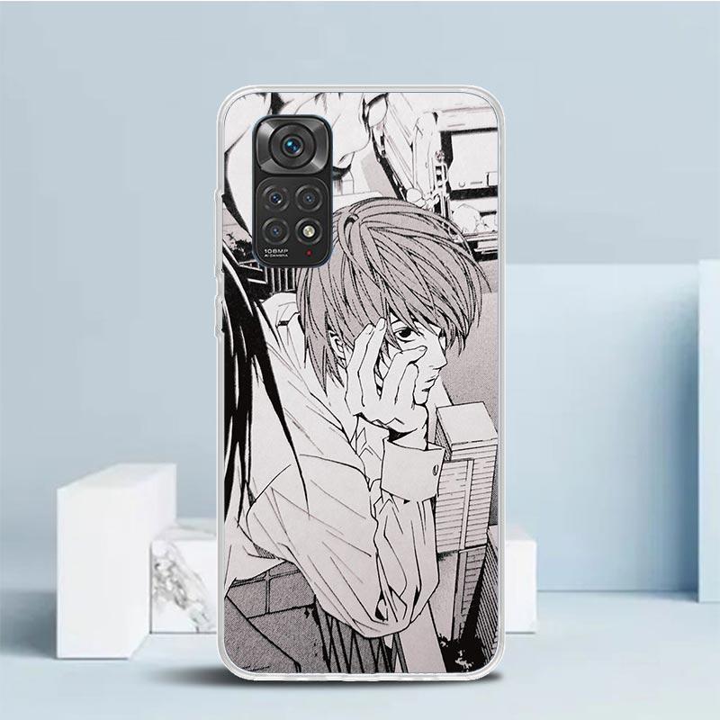N-Note D-Death Yagami Light Soft Cover for Xiaomi Redmi Note 15 14 13 12 Pro Plus Phone Case 14S 11S 11T 11E 10S 10 4G Pattern S