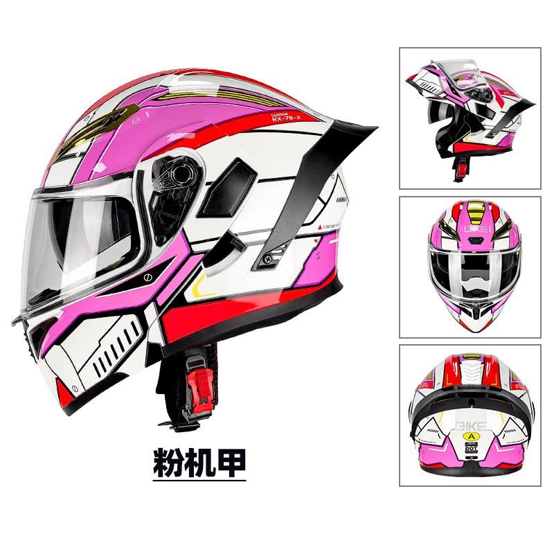 Full Face Motorcycle Helmet Men Women Lightweight Anti-Cold Dual Visor DOT Certified
