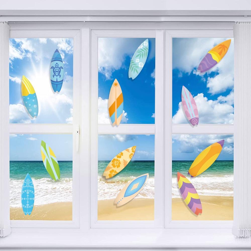 60pcs Waterproof Mini Surfboard Decorations Colorful Beach Party Decoration  Pool Party