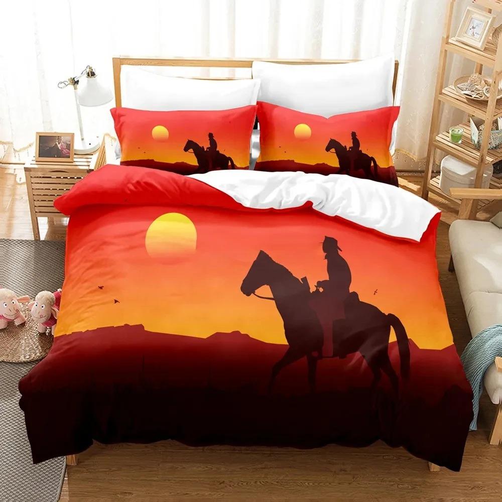 Game Red Dead Redemption Bedding Set 3D Printed Suitable For Bedroom Duvet Cover Set With Pillowcases Kids Home Textile