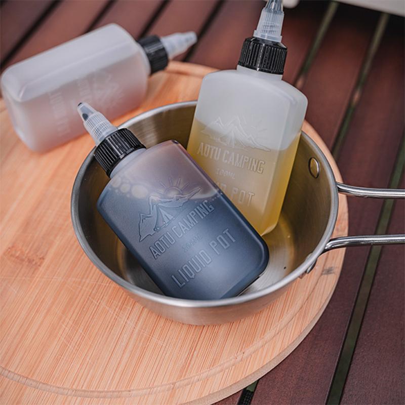 120ML Dispensing Oil Bottle Outdoor Camping Picnic Barbecue Portable Seasoning Bottle Food Container Kitchen Gadgets