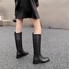 Ladies Shoes on Sale High Quality Sleeve Women's Boots Autumn Round Toe Solid High Tube Low Heels Fashion Boots Zapatos De Mujer