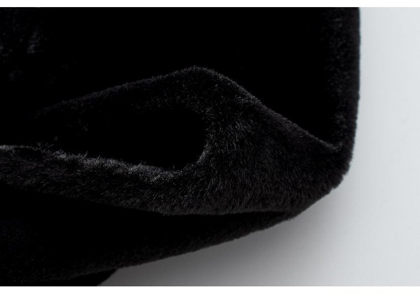 2025 European & American Street Style High-Waisted Textured Furry Hooded Women's Jacket