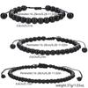 Minimalist 4mm/6mm Braided Stone Bracelet Men Women Volcanic Rock Obsidian Tiger Eyes Beads Meditation Braclet Leisure Pulseira