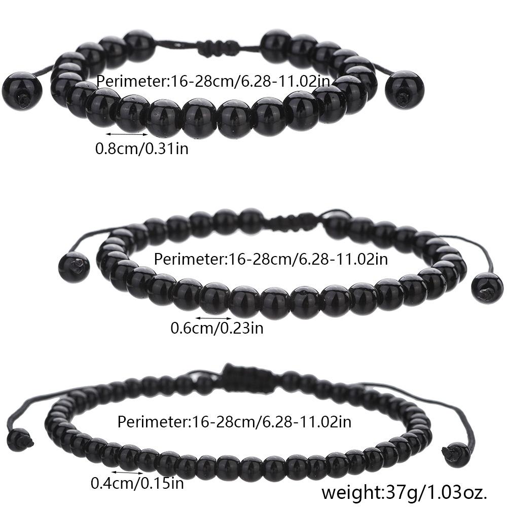 Minimalist 4mm/6mm Braided Stone Bracelet Men Women Volcanic Rock Obsidian Tiger Eyes Beads Meditation Braclet Leisure Pulseira