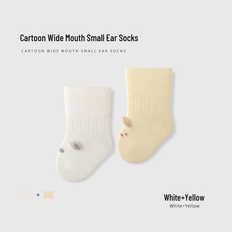 Autumn Combed Cotton Baby Socks - Breathable, Candy Colors, Antibacterial, Seamless Mid-Calf for Infants & Toddlers
