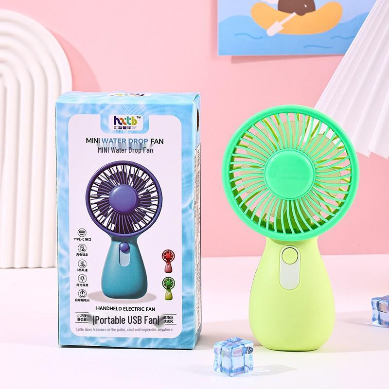 Cartoon Mini USB Rechargeable Handheld Fan - Cute Portable Desktop Fan