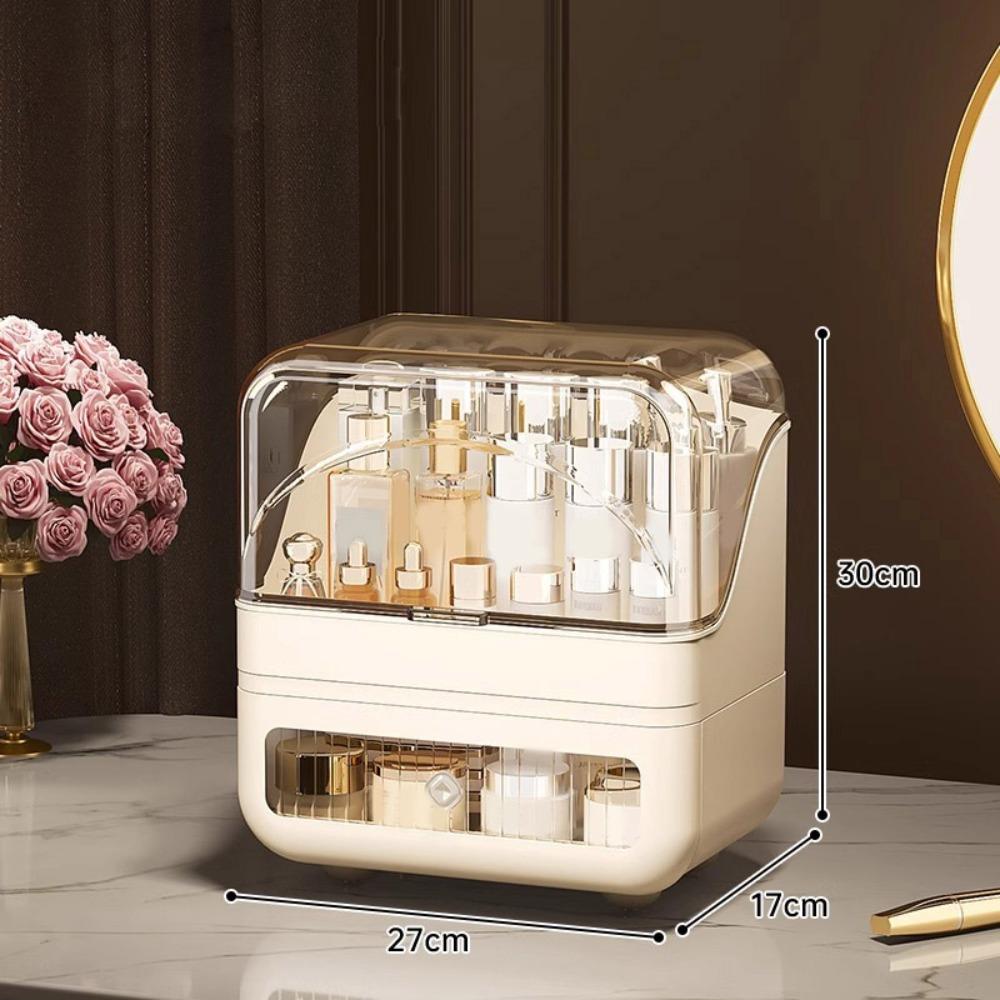 With Drawer Cosmetic Storage Box Dustproof Makeup Case New Cosmetic Shelf  Makeup Organize