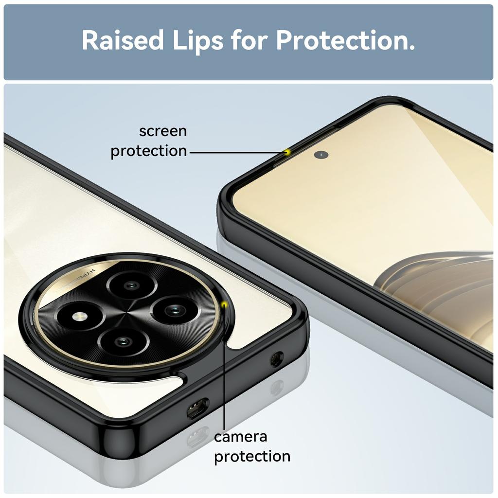 For Realme 13 Pro 5G (Global)/13 Pro+ 5G (Global) Shockproof Case TPU +Acrylic Protective Clear Phone Cover