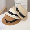 Girls' Summer Straw Hat: Breathable Flat Top, Sun-Protection for Outdoor Travel & Beach