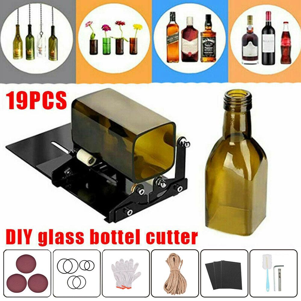 DIY Craft Glass Cutter Stainless Steel Glass Bottle Cutter Adjustable Wine Bottle Home Decor Sharp Smooth Cutting