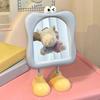 Desk Mirror with Standing Legs Square Frame with Eyes Desktop