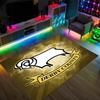 Derby County Design Crystal Velvet Carpet Cozy Non?Slip Printed Rug For Bedroom Living Room Entrance