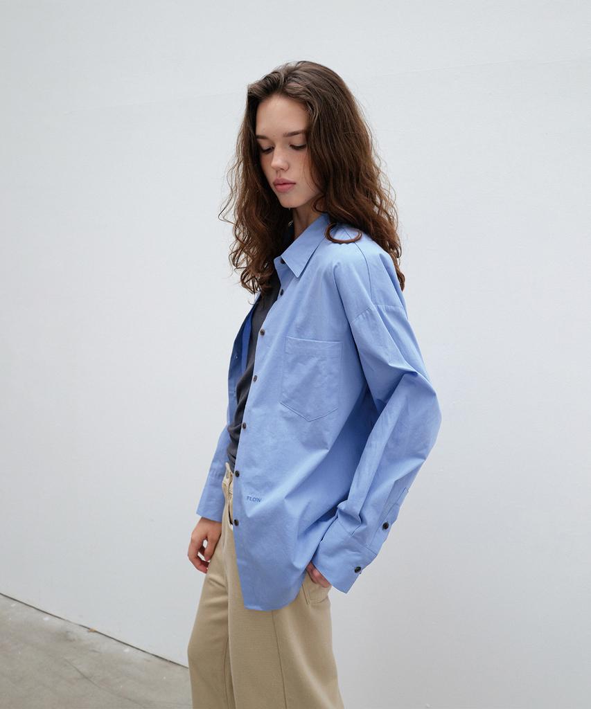 FLOWJEAN Raw Cotton Shirt_Sky Blue