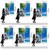 2pcs- Sea-view Room Landscape Printed Curtains   Pole Bag Curtains   Christmas Decorations   Home Decorations   Room Decorations