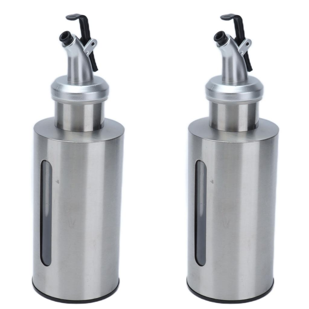 Oil Dispenser Bottle Stainless Steel Easy Refill and Cleaning Modern Olive Oil Dispenser for Vinegar Sauce190ML