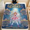 1PC Cardcaptor Sakura Patterned Flannel Blanket Suitable For All Seasons For Home Decor Warmth And Comfort Gifts Holiday Present
