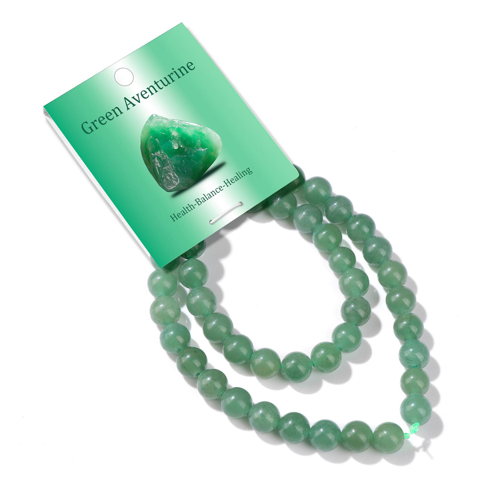 8MM 50pcs Round Natural Stone Green Aventurine Round Loose Beads for Jewelry Making Accessories 8MM 50pcs