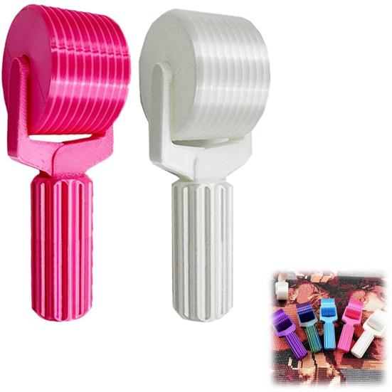 2 Pcs Rhinestone Art Roller 3D Printed Rhinestone Painting Press Roller Easy-Grip Hand Roller DIY Craft Tool for Rhinestone Embroidery