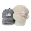 European and American Pure Cotton Soft Top Washed Cotton DAD MOM Letter Embroidered Baseball Cap Couple