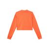 Nike Sportswear Casual Stand Collar Crop Long Sleeve T-Shirt Women Tops Team-Orange CZ4421-891