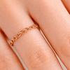 Pure Copper Chain Ring, Minimalist Stacking Ring, Handmade Copper Link Band, Adjustable Boho Jewelry, Dainty Everyday Ring