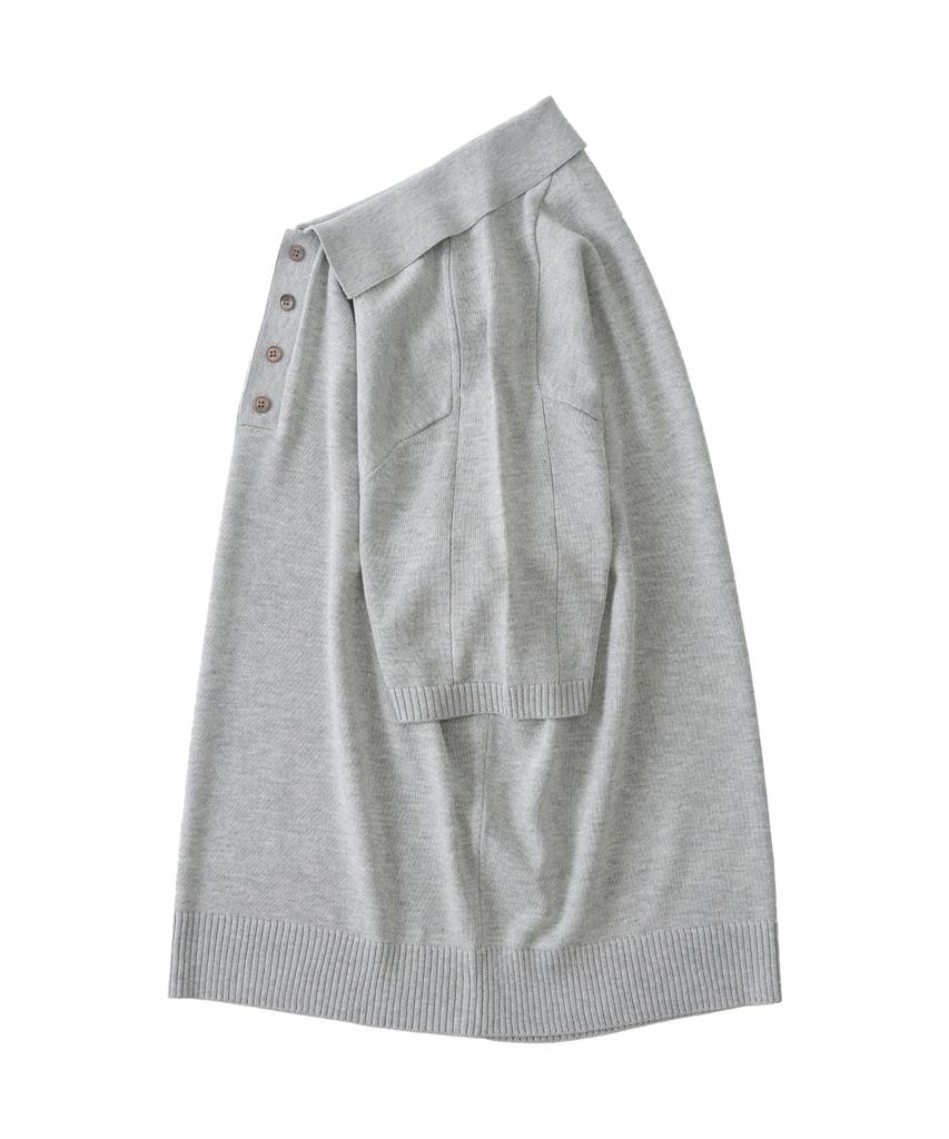 ANALOG MOOD Sepia Drop Short Sleeve Knit (Gray)