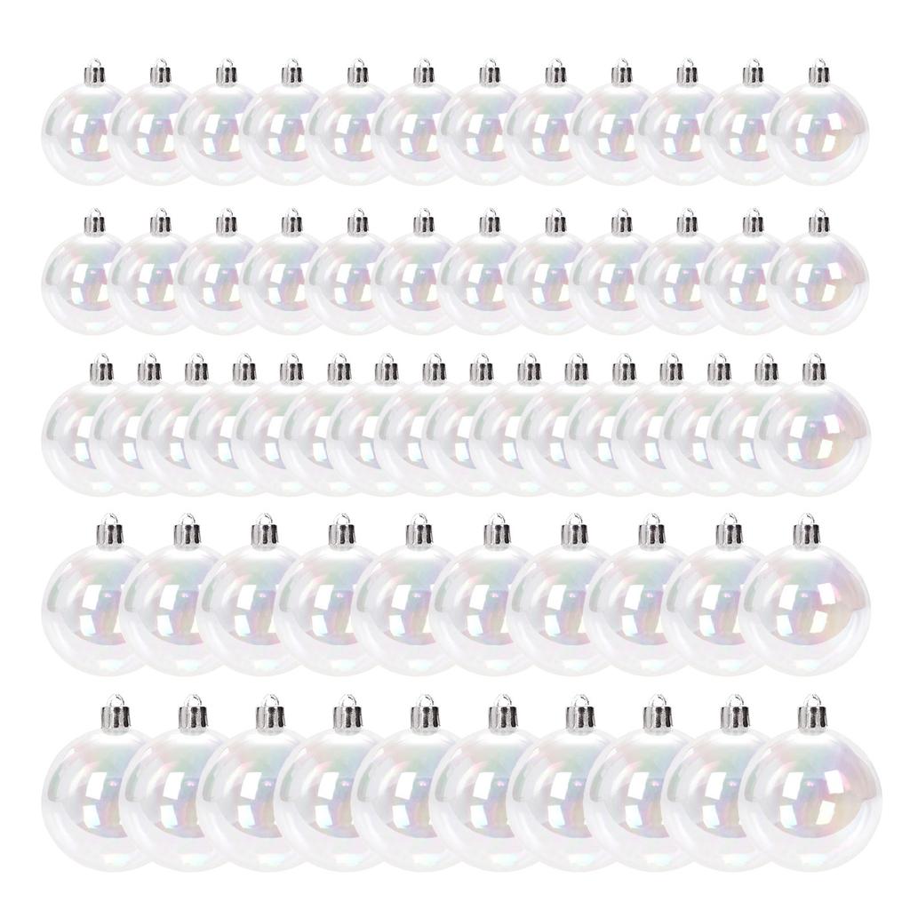 60PCS Christmas Tree Decoration Glittering PVC Ball Ornament Shatterproof Decorative Baubles For Holiday Centerpieces