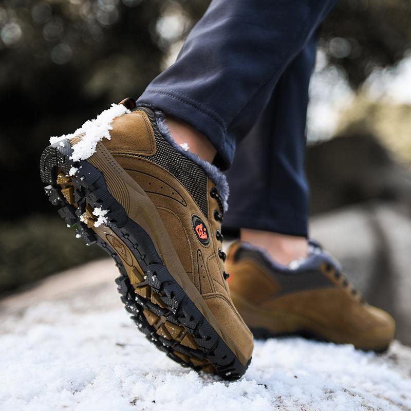 Winter Snow Boots For Men Women Keep Warm Cotton Shoes Outdoor Hiking Shoes Plush Warm High Ankle Boot Man Sneakers