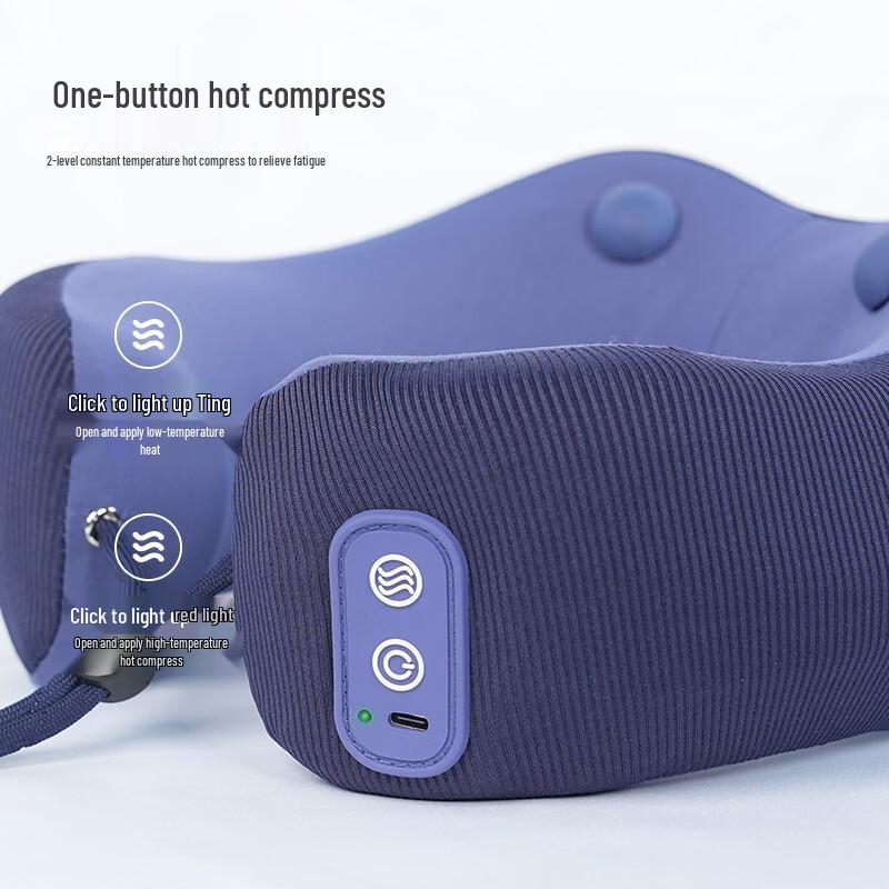Dynamic U-shaped Heat & Vibration Neck Massager Pillow CN Plug (adapter Included)